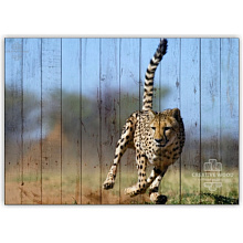 Жёлтое панно для стен Creative Wood Африка Африка - Леопард
