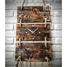 Бежевое панно для стен Creative Wood Часы 3