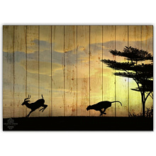 Жёлтое панно для стен Creative Wood Африка Африка - Охота