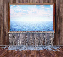 Фотообои вода Divino Decor Фотопанно 3-х полосные H-088