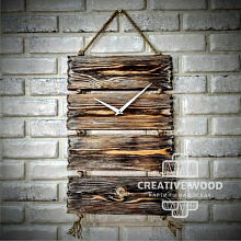 Декоративные панно темных оттенков Creative Wood Часы 8