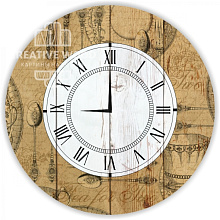 Декоративные панно темных оттенков Creative Wood Часы Кухонные