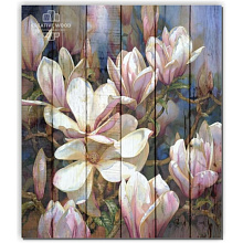 Розовое панно для стен Creative Wood Цветы Цветы - 2 Магнолия