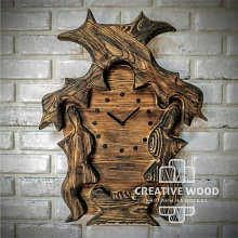 Декоративные панно темных оттенков Creative Wood Часы 10