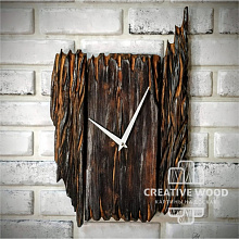 Декоративные панно темных оттенков Creative Wood Часы 7
