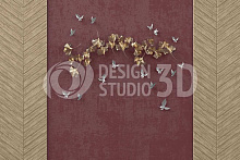 Коричневые 3D обои Design Studio 3D Объемная перспектива OP-020