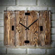 Декоративные панно темных оттенков Creative Wood Часы 2
