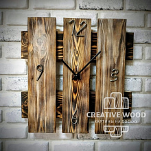 Декоративные панно темных оттенков Creative Wood Часы 14