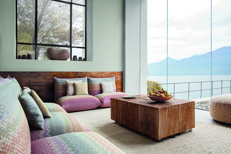 Missoni home обои в интерьере