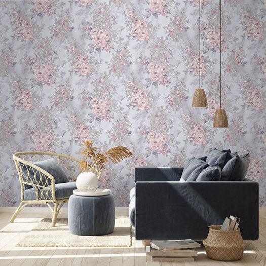 Обои в интерьере артикул 7149-11, Camelia, Euro Decor