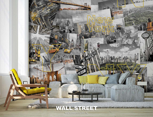 Фотообои в интерьере артикул Urban 42, URBAN, Wall street