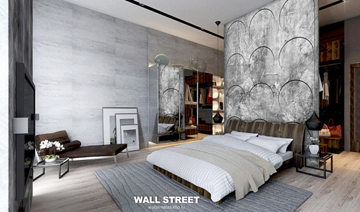 Фотообои в интерьере артикул Grayscale 8, GRAYSCALE, Wall street
