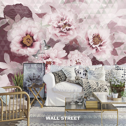 Фотообои в интерьере артикул Florescence 6, FLORESCENCE, Wall street