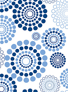 Синие обои с цветами Divino Decor Фотопанно 2-х полосные C-183