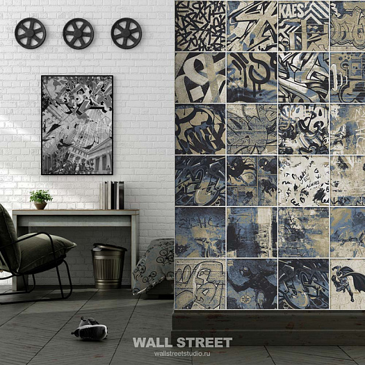 Фотообои в интерьере артикул GRUNGE 7, ГРАНЖ / GRUNGE, Wall street
