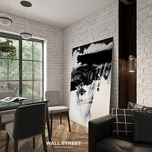 Белое панно для стен Wall street Волборды ART-08