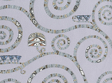Голубые обои с узором Sirpi Academy a tribute to Gustav Klimt AD4 25601