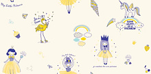 Жёлто-синие обои Andrea Rossi Kids Land 54268-2