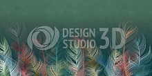 3D обои с рисунком перья Design Studio 3D Невесомость NV-011
