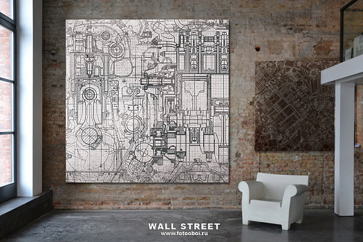 Фотообои в интерьере артикул Induction 4, INDUCTION, Wall street