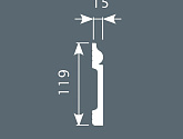 Артикул PX004, 119Х15, Напольные плинтусы, Cosca в текстуре, фото 1