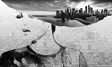 Фотообои вода Wall street GRAYSCALE Grayscale 29